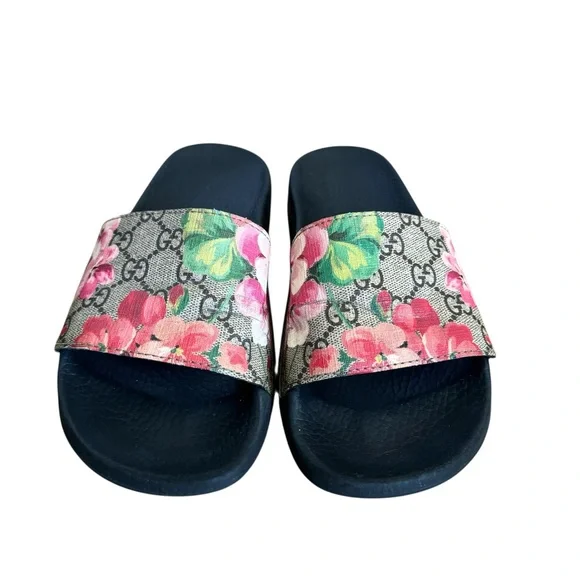GUCCI GG Supreme Blooms Slides Sandals - Picture 3 of 12